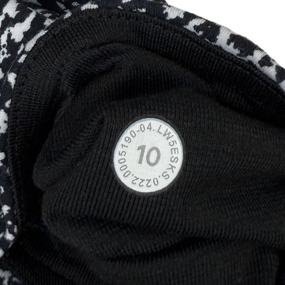 LULULEMON InStill High-Rise Tight 28" Sz 10 Warped Grain Alpine White Black - Picture 6 of 8